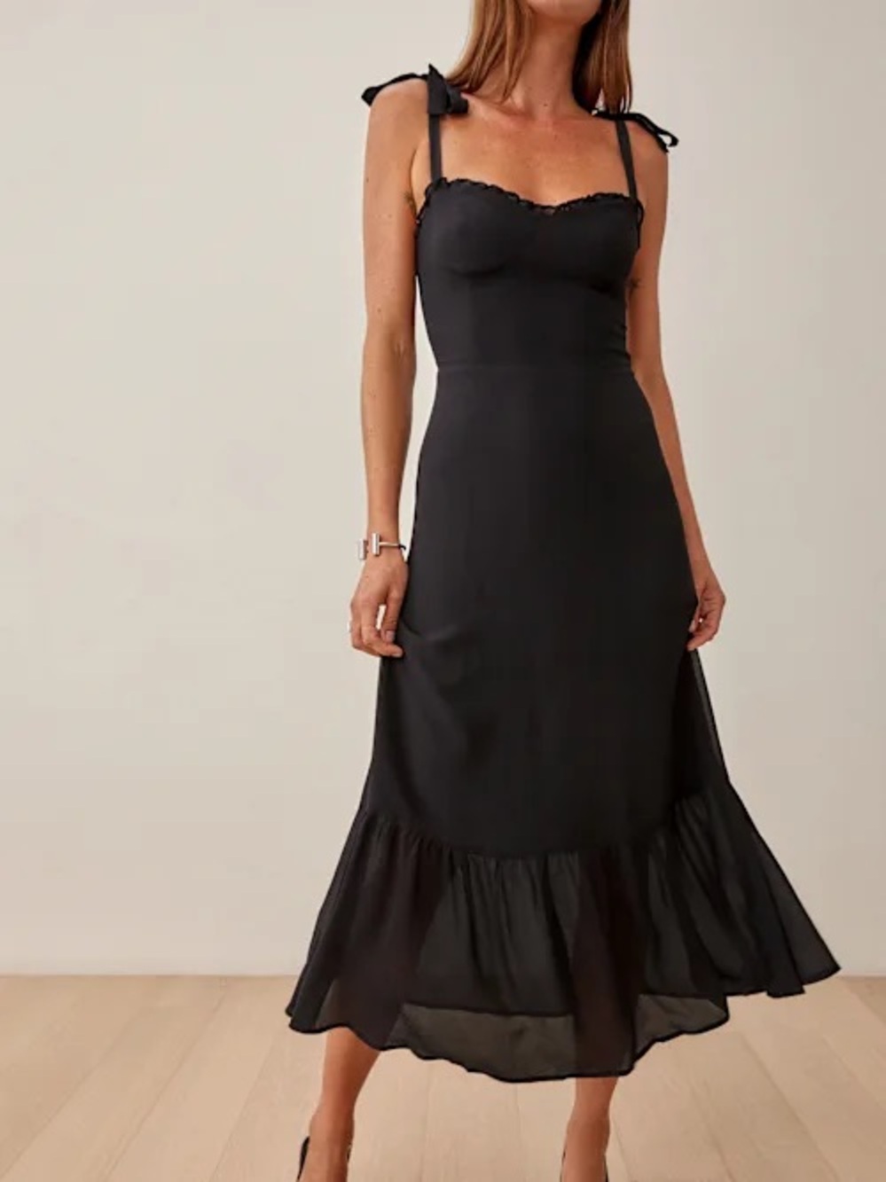 Reformation Nikita Dress Black - Size 12